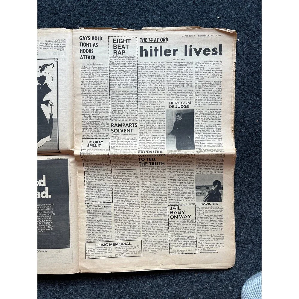 1970s Berkeley Bark CounterCulture, Black Panther Party, Underground Newspaper,